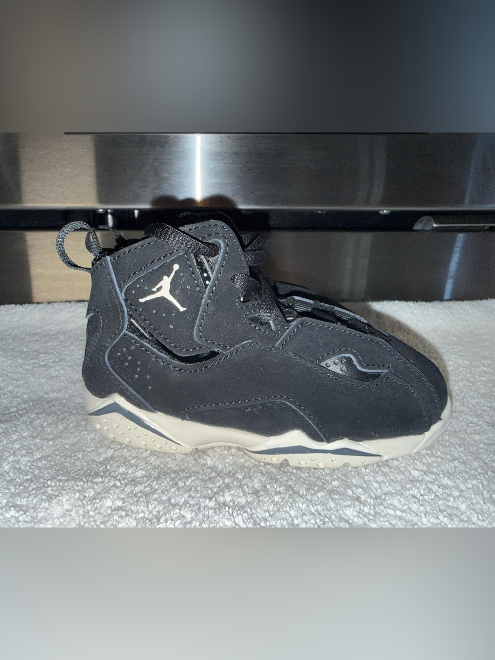Nike Air Jordan Kids' True Flight Black High-Top Sneakers w/ Cream Sole Size‎ 8C